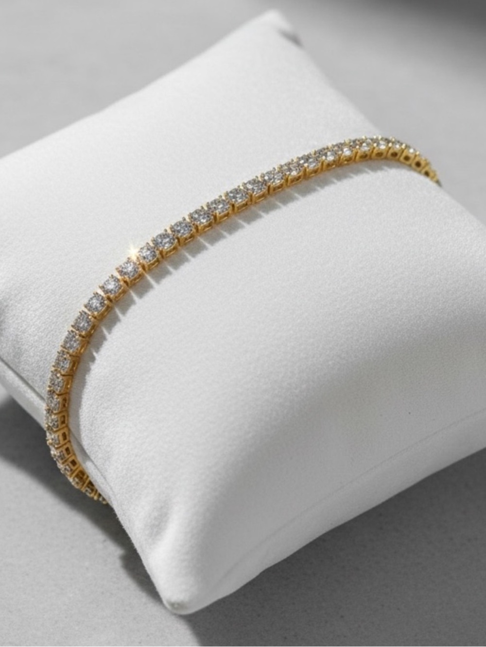 18K Gold Plated, 11.7CTW Moissanite Tennis Bracelet